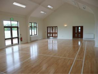 Village hall main room Village hall main room