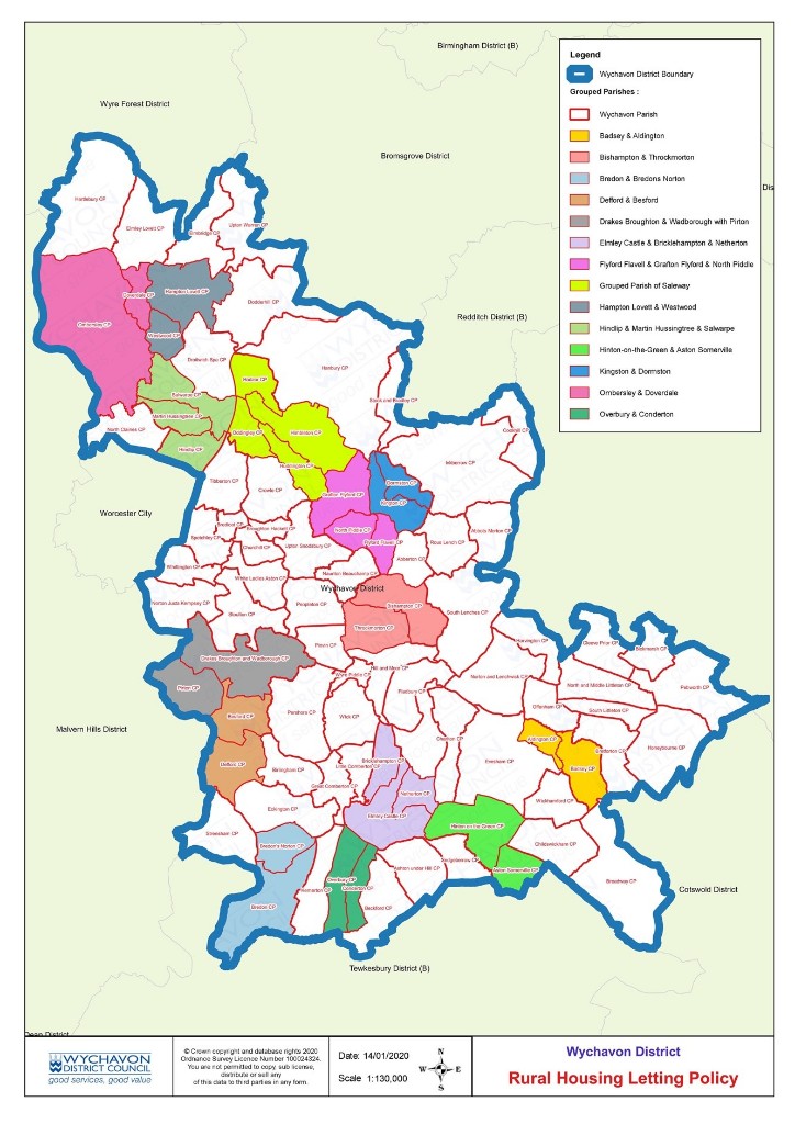 Wychavon map for the purpose of local connection cascade