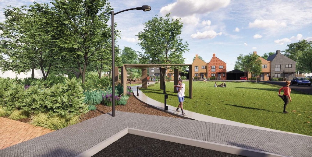 Artist's impression of Laurels Avenue development.