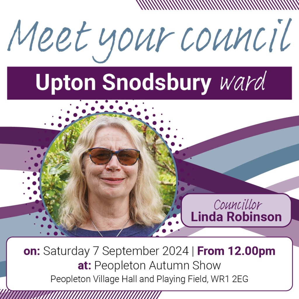 Upton Snodsbury, Meet your Councillor Poster with details printed on