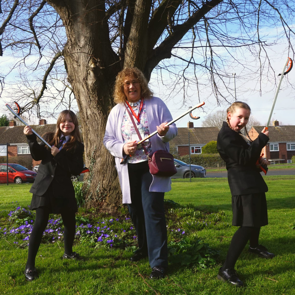 Councillor Stokes and TDMS Eco Students Jasmine (L) and Evelyn (R) Councillor Stokes and TDMS Eco Students Jasmine (L) and Evelyn (R)