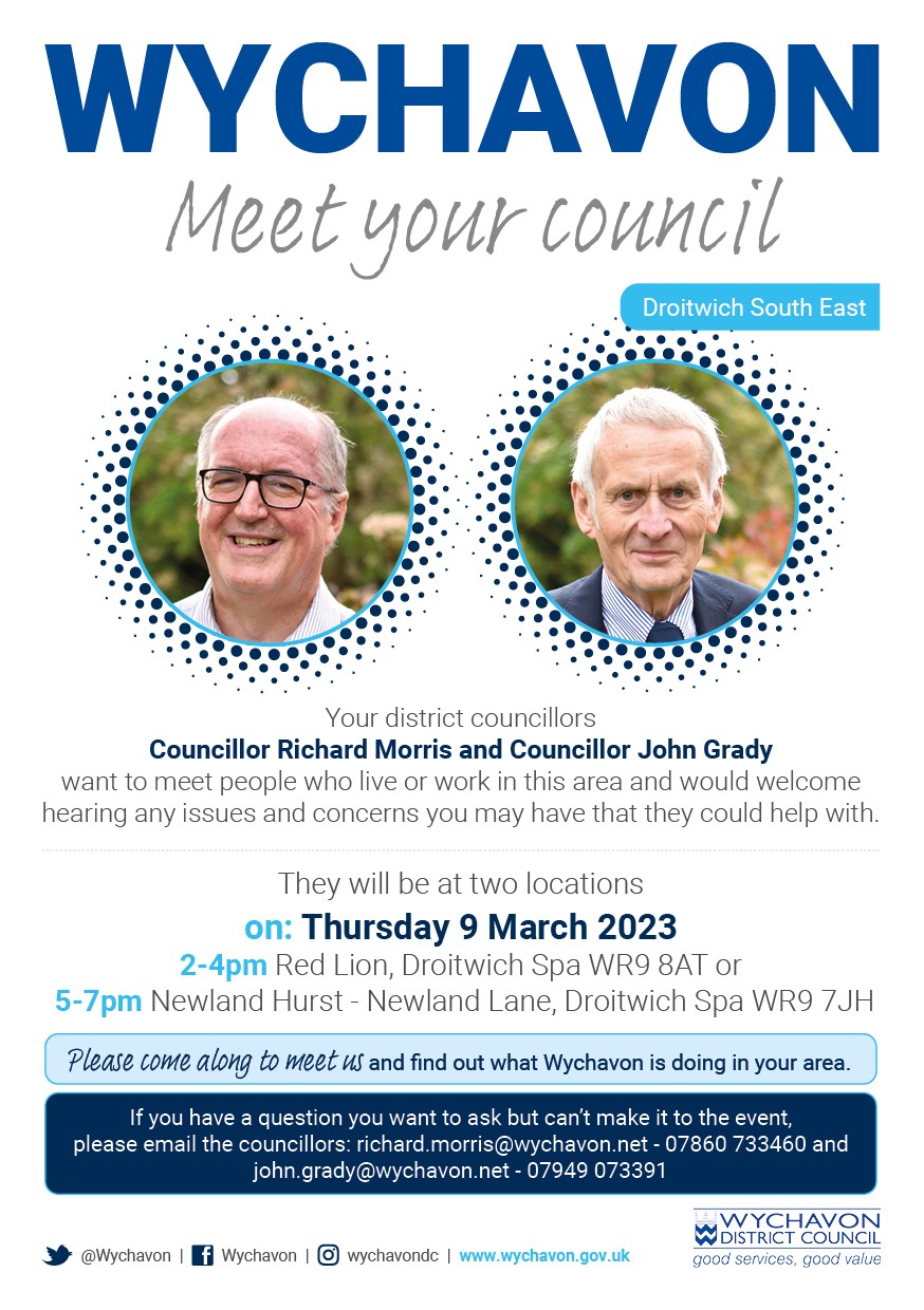 Poster with text - Pictured: Poster with Cllr Richard Morris and Cllr John Grady