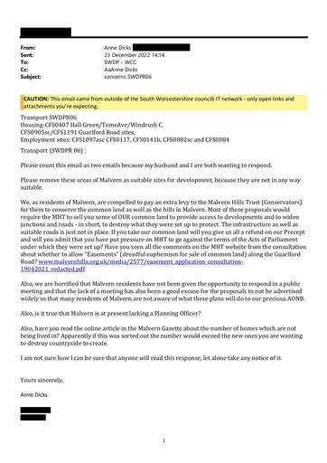 Concerns SWDPR06 Anne Dicks redacted